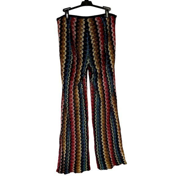 Trina Turk Penelope Wide Leg Pants Boho Beach Summer Vacation Multicolor Crochet - Picture 6 of 14